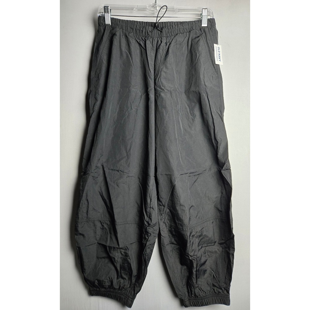 Old Navy Women Black Quick Dry Nylon Parachute Pants Joggers Small Petite